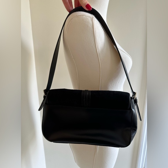 Ann Taylor Loft Black Faux Suede Bag - Picture 3 of 10